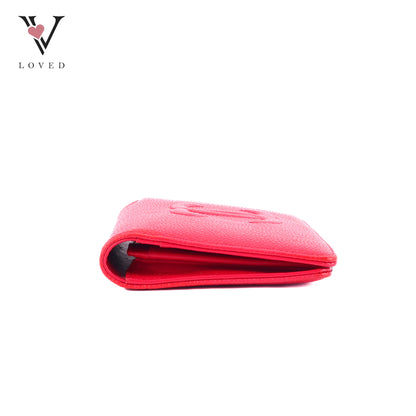 Chanel Bi-Fold Wallet In Red Leather