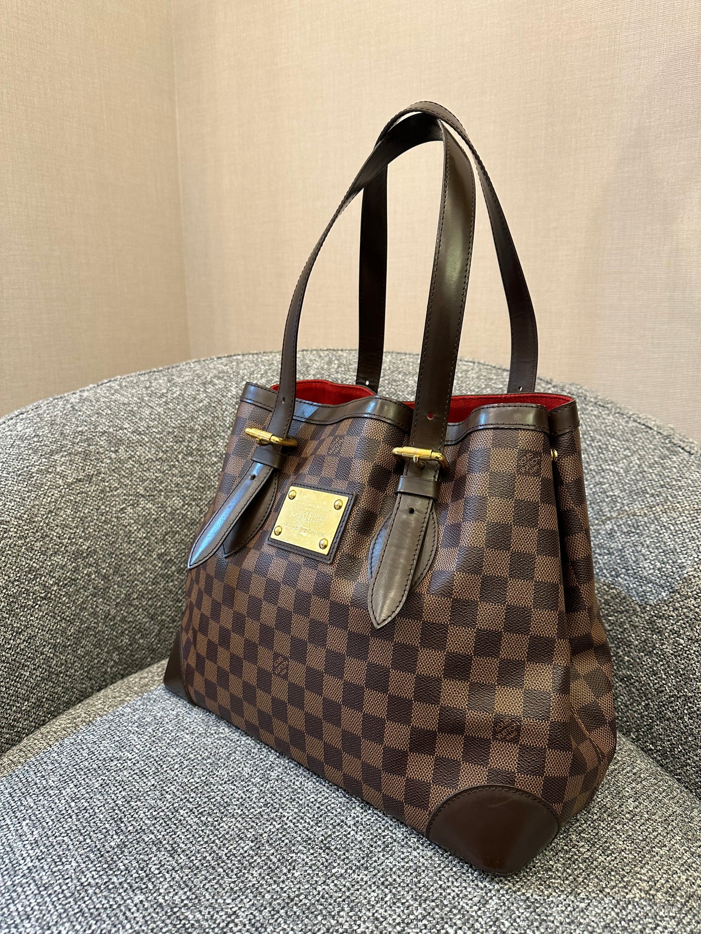 Louis Vuitton Hampstead MM Tote Bag in Damier Ebene