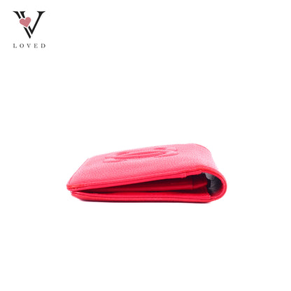 Chanel Bi-Fold Wallet In Red Leather