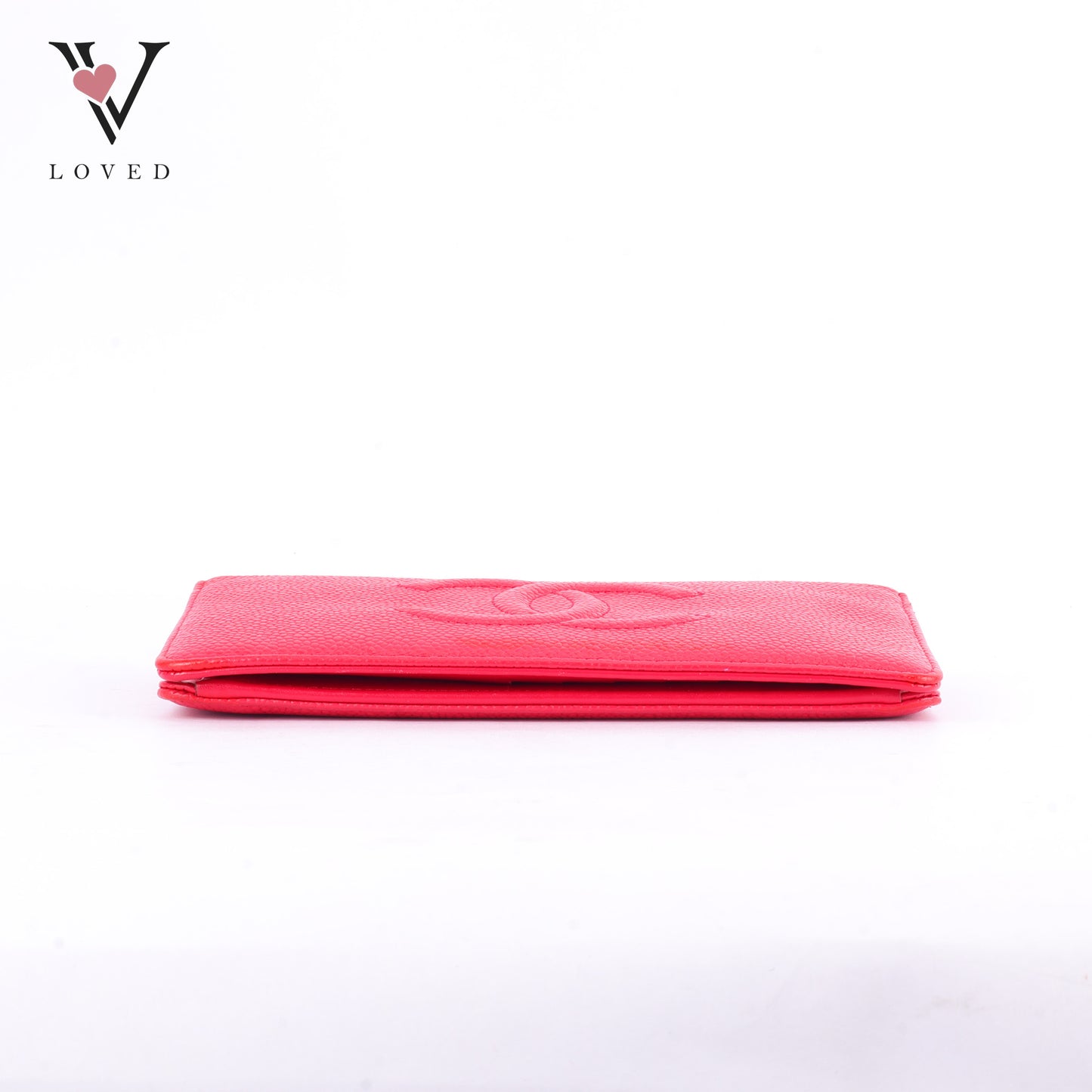 Chanel Bi-Fold Wallet In Red Leather