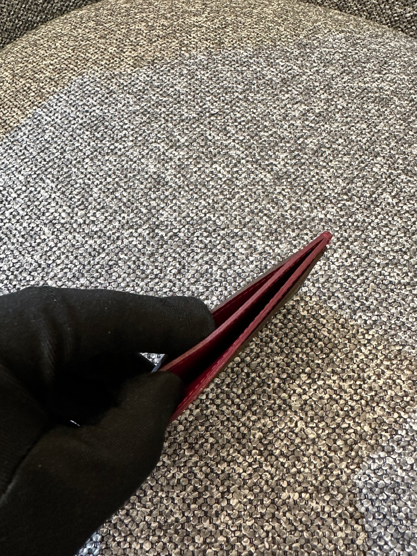 Louis Vuitton Card Case In Monogram Canvas with Red Lining