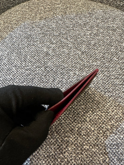 Louis Vuitton Card Case In Monogram Canvas with Red Lining