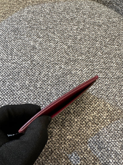 Louis Vuitton Card Case In Monogram Canvas with Red Lining