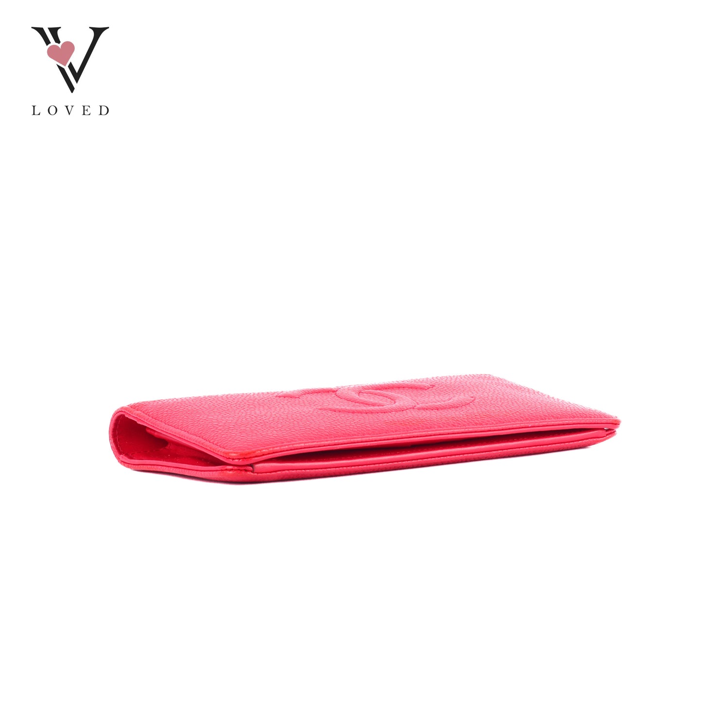 Chanel Bi-Fold Wallet In Red Leather