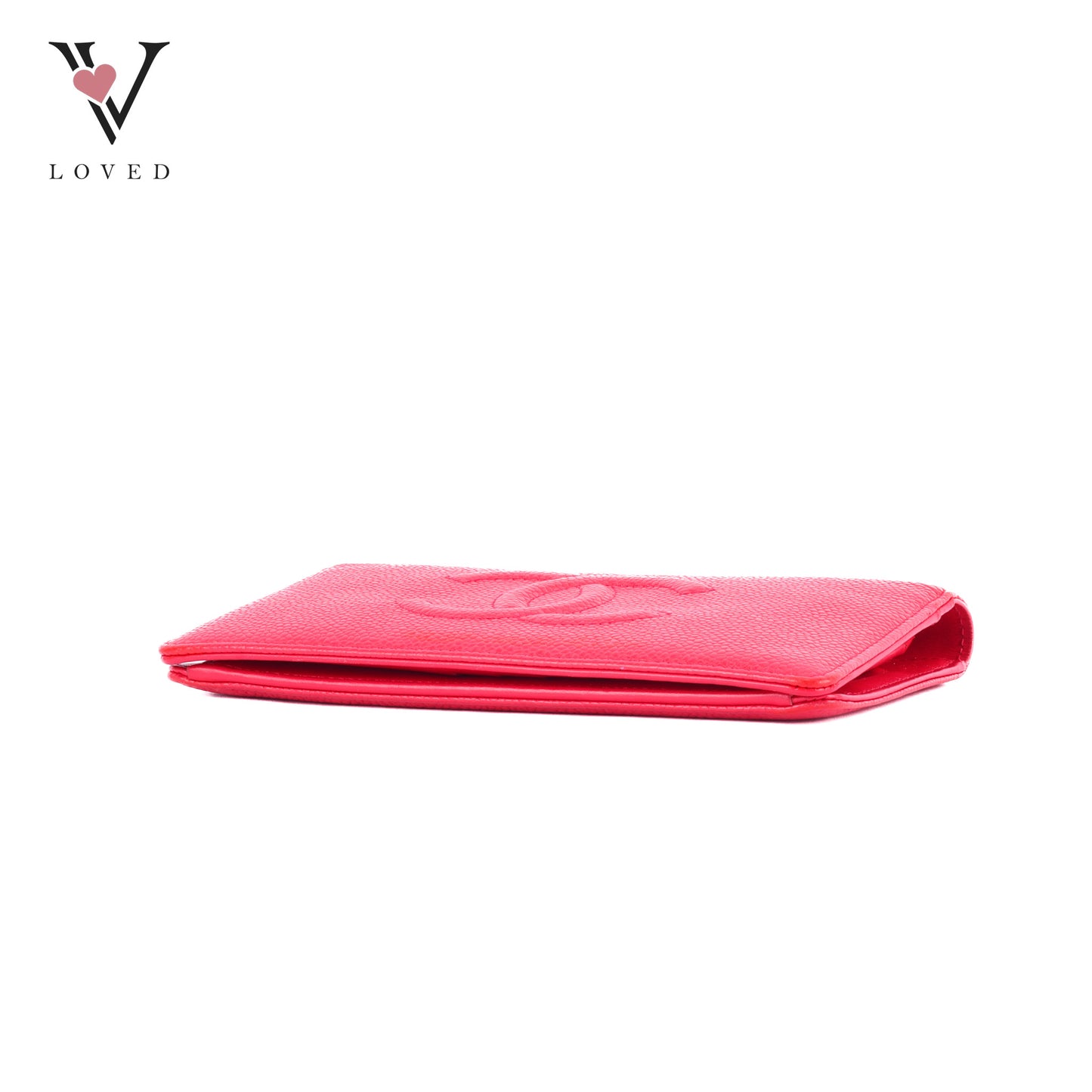 Chanel Bi-Fold Wallet In Red Leather