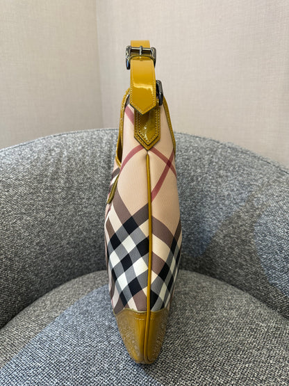 Burberry Brooke Hobo Bag in Yellow Patent Leather