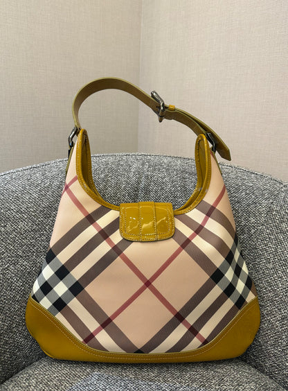 Burberry Brooke Hobo Bag in Yellow Patent Leather