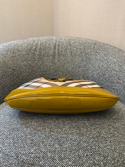 Burberry Brooke Hobo Bag in Yellow Patent Leather