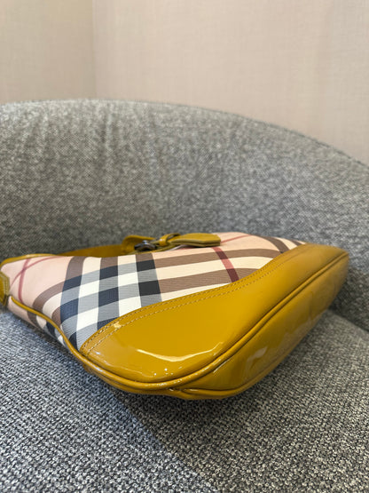 Burberry Brooke Hobo Bag in Yellow Patent Leather