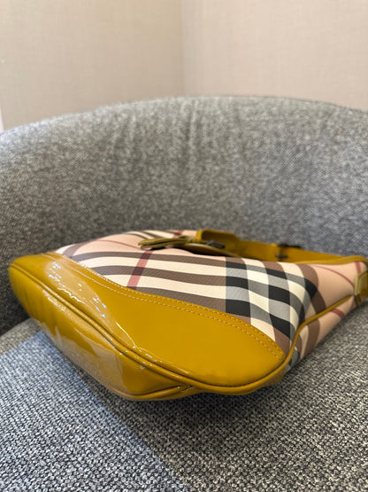 Burberry Brooke Hobo Bag in Yellow Patent Leather