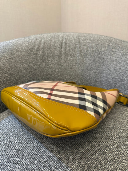 Burberry Brooke Hobo Bag in Yellow Patent Leather