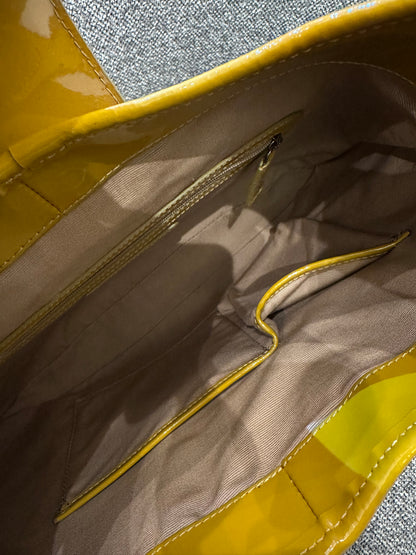 Burberry Brooke Hobo Bag in Yellow Patent Leather