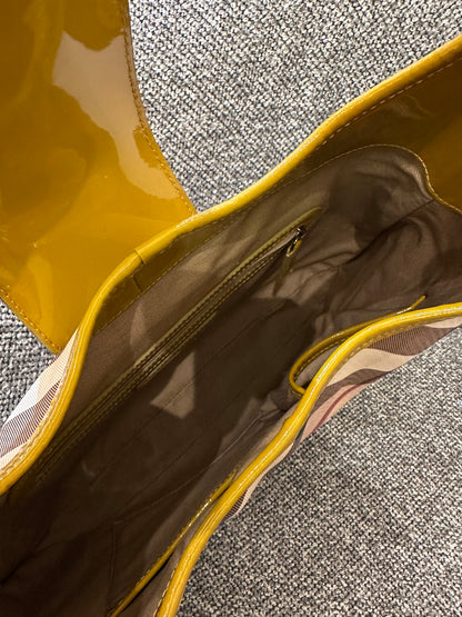 Burberry Brooke Hobo Bag in Yellow Patent Leather