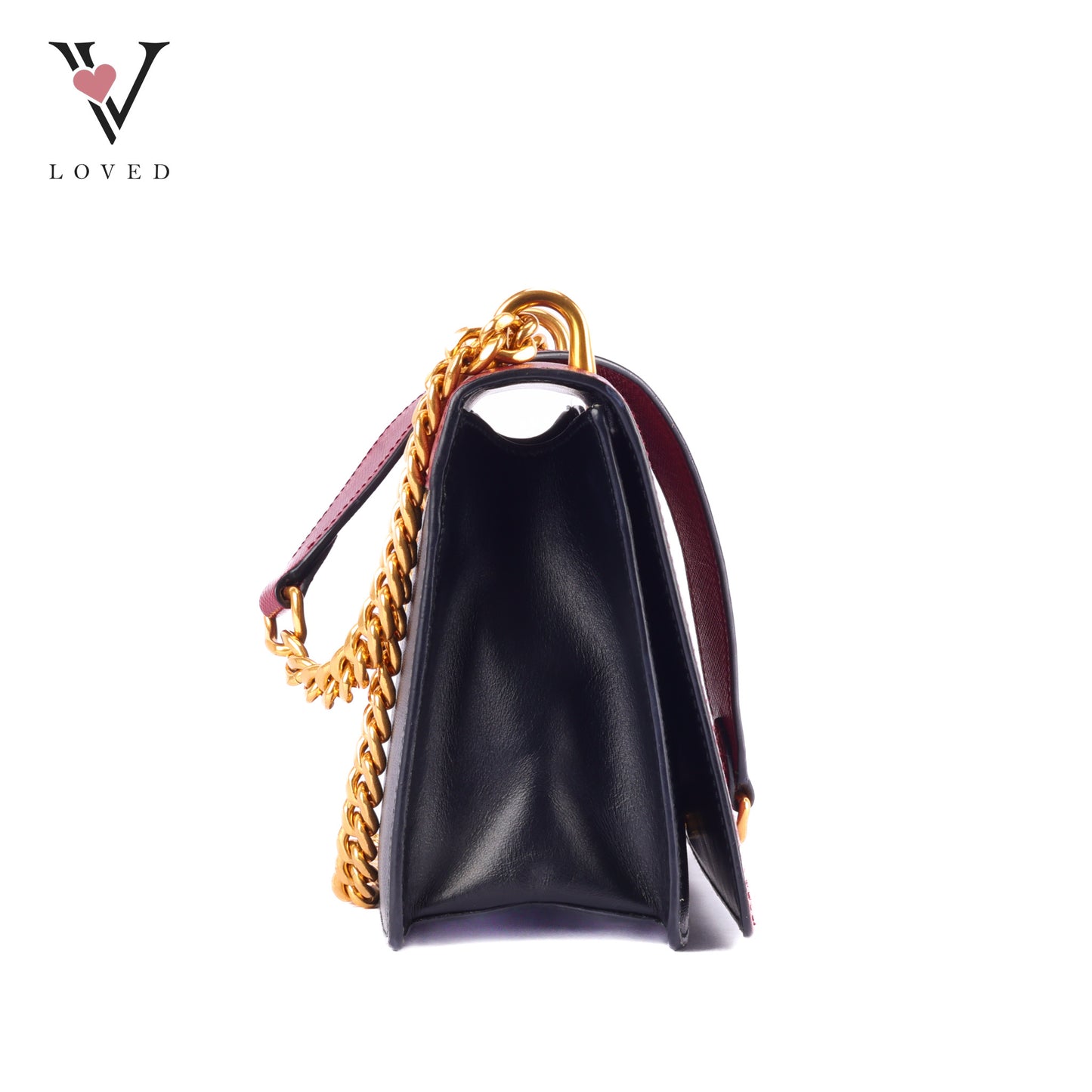 Prada Fouco Saffiano Lux Leather Crossbody Bag In Red