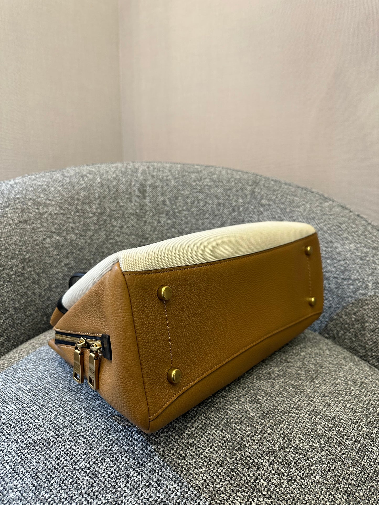 Coach Lora Carryall Tote Bag in Colorblock Pebbled Leather