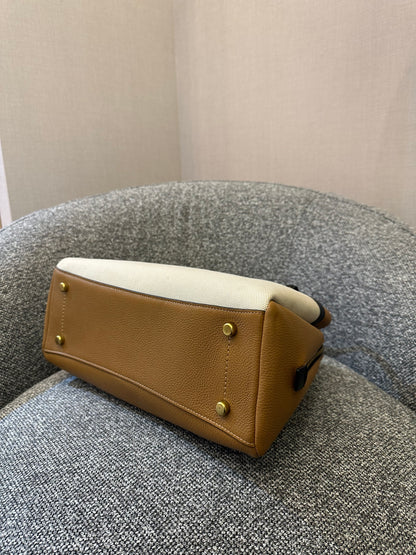 Coach Lora Carryall Tote Bag in Colorblock Pebbled Leather