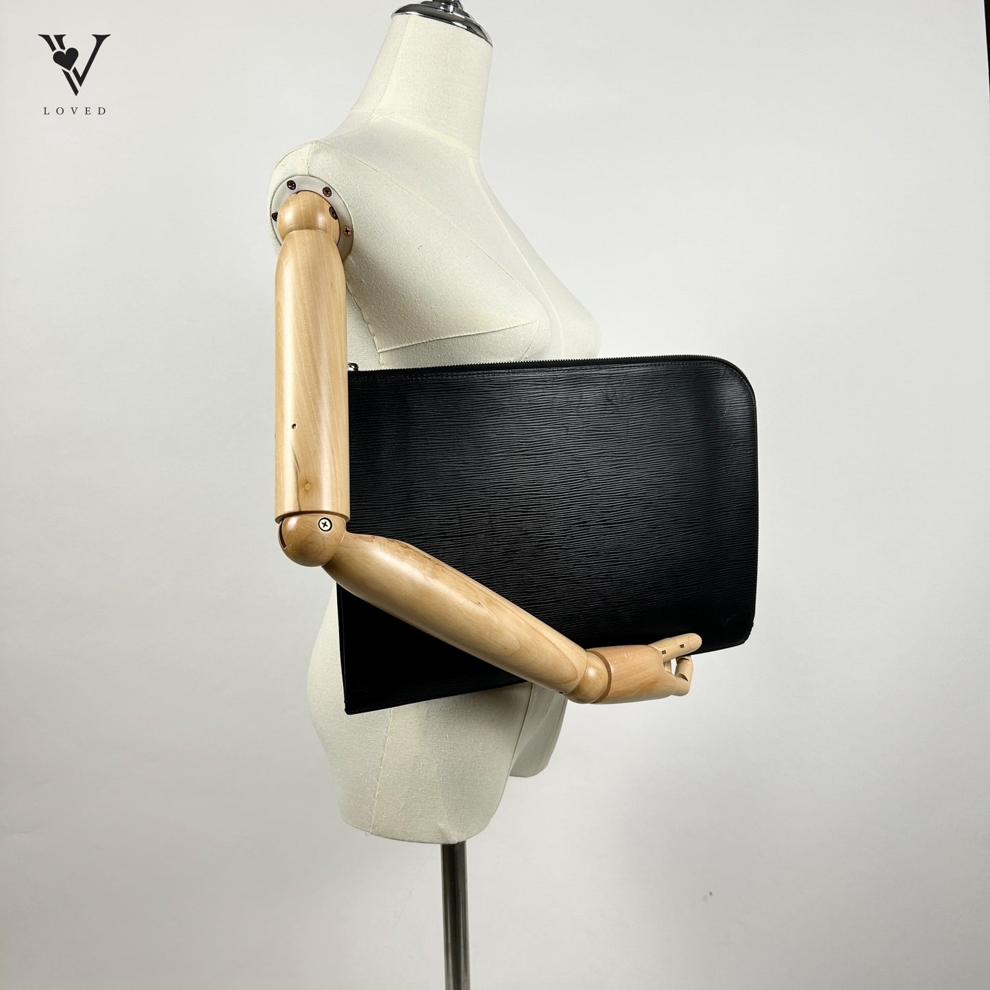 Louis Vuitton Poche Portfolio Black Epi Leather Document Clutch Bag