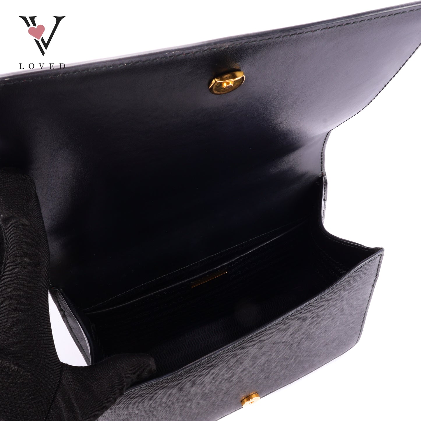 Prada Fouco Saffiano Lux Leather Crossbody Bag In Red