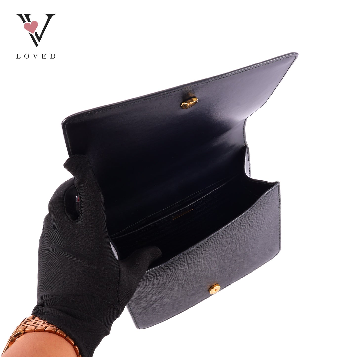 Prada Fouco Saffiano Lux Leather Crossbody Bag In Red