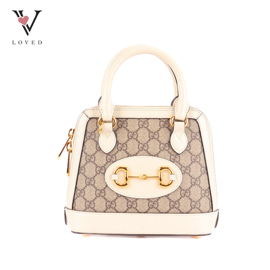 Gucci Mini Horsebit 1955 Top-Handle Bag In GG Supreme Canvas