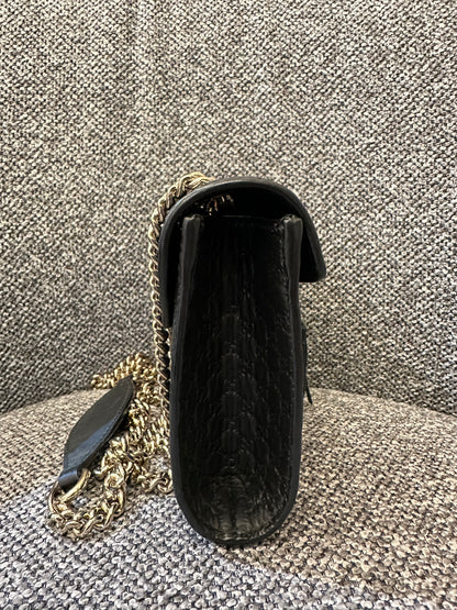 Gucci Microguccissima Mini Emily Shoulder in Black Leather