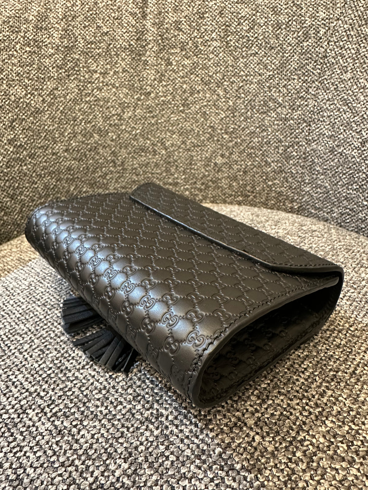 Gucci Microguccissima Mini Emily Shoulder in Black Leather