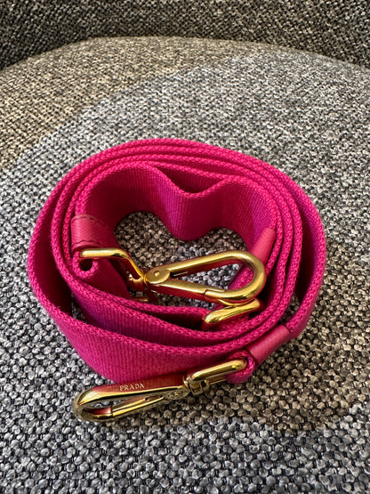 Prada Canapa Tote Bag in Fuchsia Pink Canvas