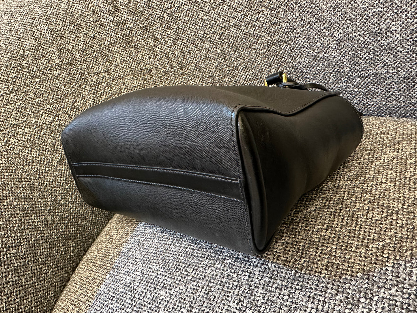 Prada Saffiano Soft Calfskin Tote Bag in Black