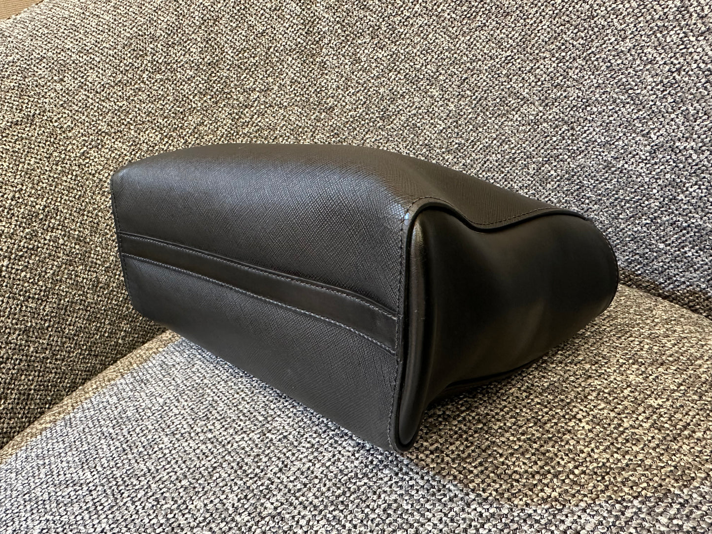 Prada Saffiano Soft Calfskin Tote Bag in Black