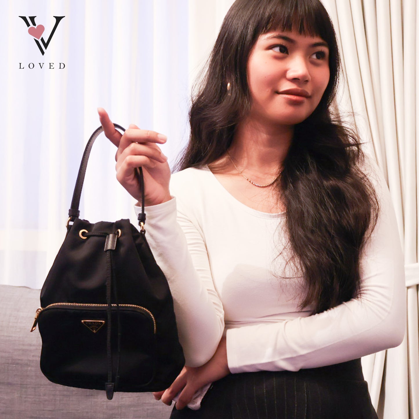 Bucket Nylon Crossbody Bag