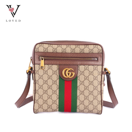 Gucci Ophidia Messenger Bag In Sheryline And GG Canvas