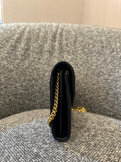 Yves Saint Laurent Cassandre Monogram in Caviar Leather