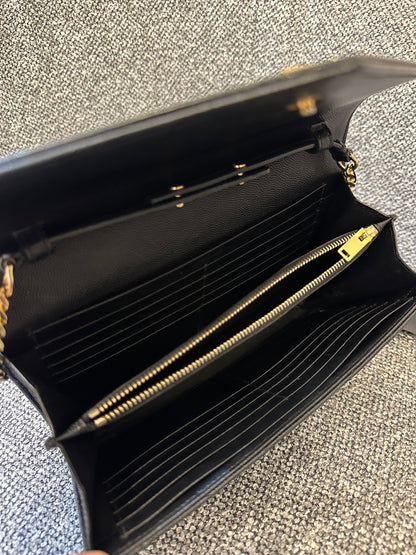 Yves Saint Laurent Cassandre Monogram in Caviar Leather