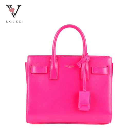 Yves Saint Laurent Nano Sac De Jour Tote Bag In Bright Pink