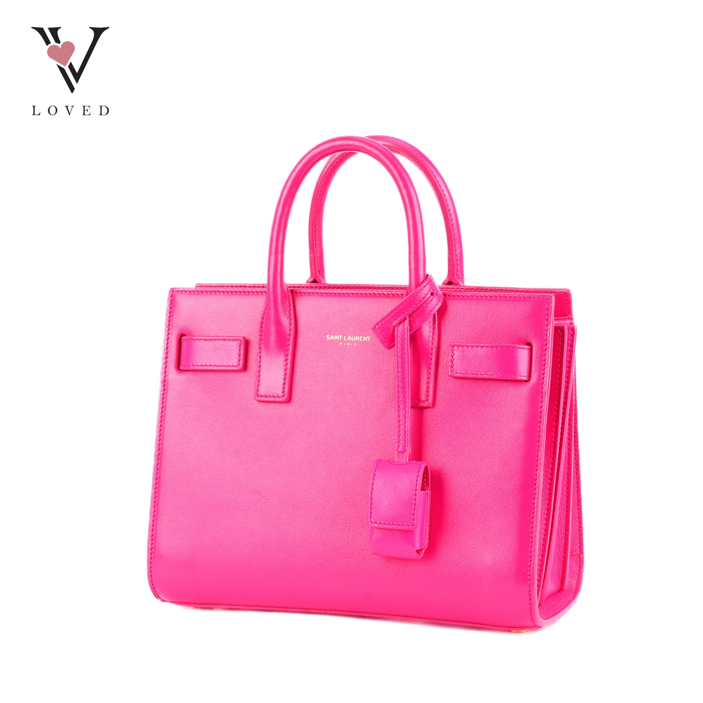Yves Saint Laurent Nano Sac De Jour Tote Bag In Bright Pink