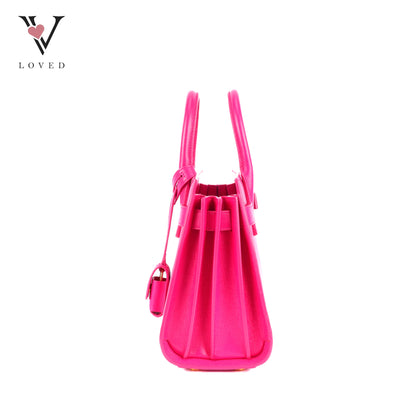Yves Saint Laurent Nano Sac De Jour Tote Bag In Bright Pink