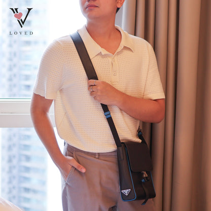 Black Saffiano Buckle Flap