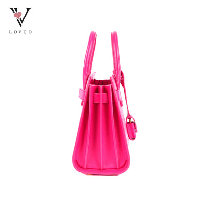 Yves Saint Laurent Nano Sac De Jour Tote Bag In Bright Pink