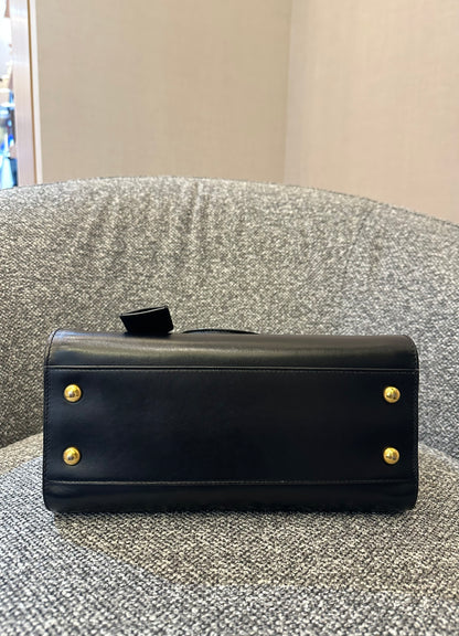 Yves Saint Laurent Baby Cabas Monogram in Black Calfskin Leather