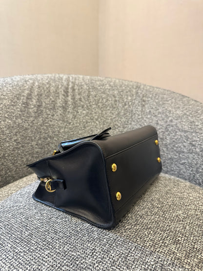 Yves Saint Laurent Baby Cabas Monogram in Black Calfskin Leather