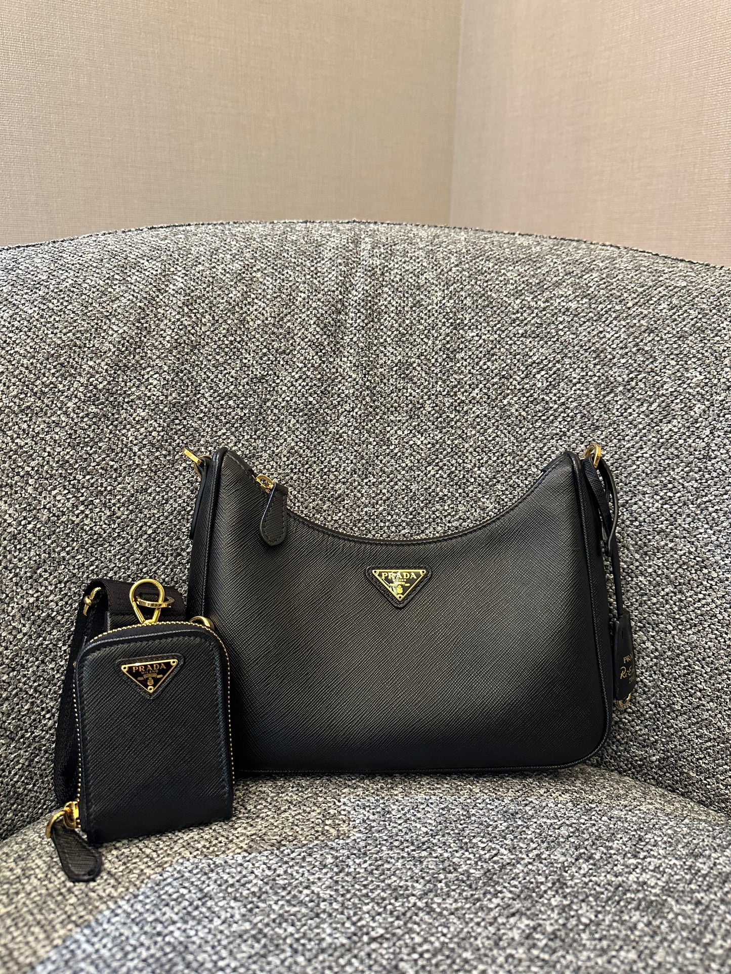 Prada Re-Edition 2005 In Black Saffiano Leather
