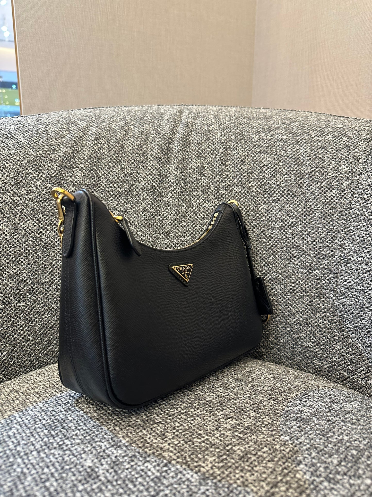 Prada Re-Edition 2005 In Black Saffiano Leather