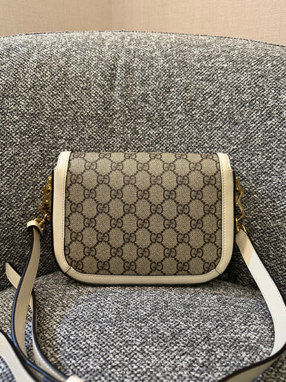 Gucci Horsebit 1955 Mini Crossbody Bag in White
