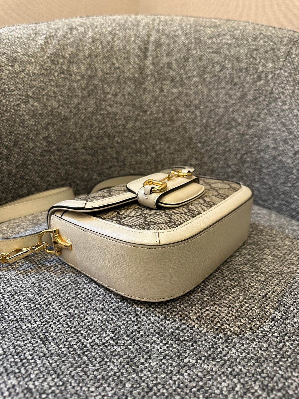 Gucci Horsebit 1955 Mini Crossbody Bag in White