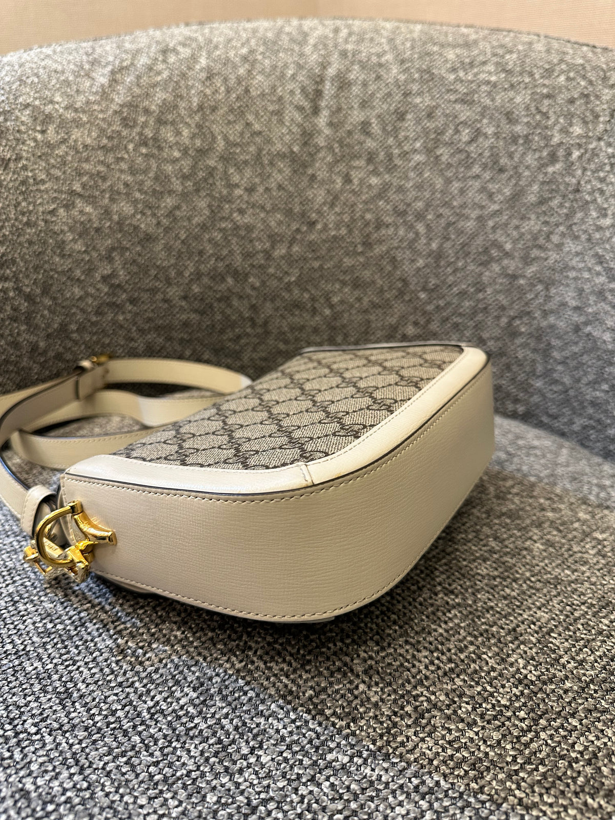 Gucci Horsebit 1955 Mini Crossbody Bag in White