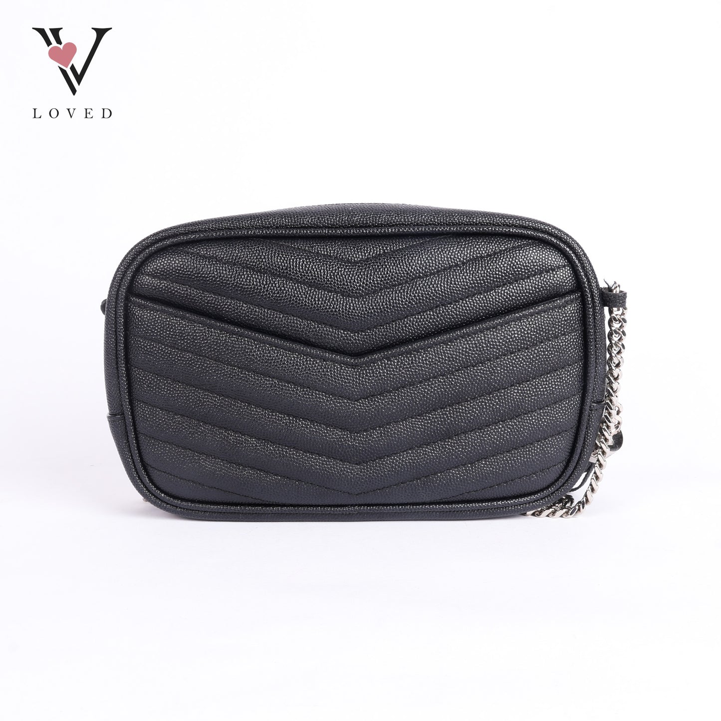 Grained Leather Matelasse Monogram Mini Lou Camera Bag