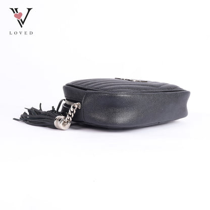Grained Leather Matelasse Monogram Mini Lou Camera Bag