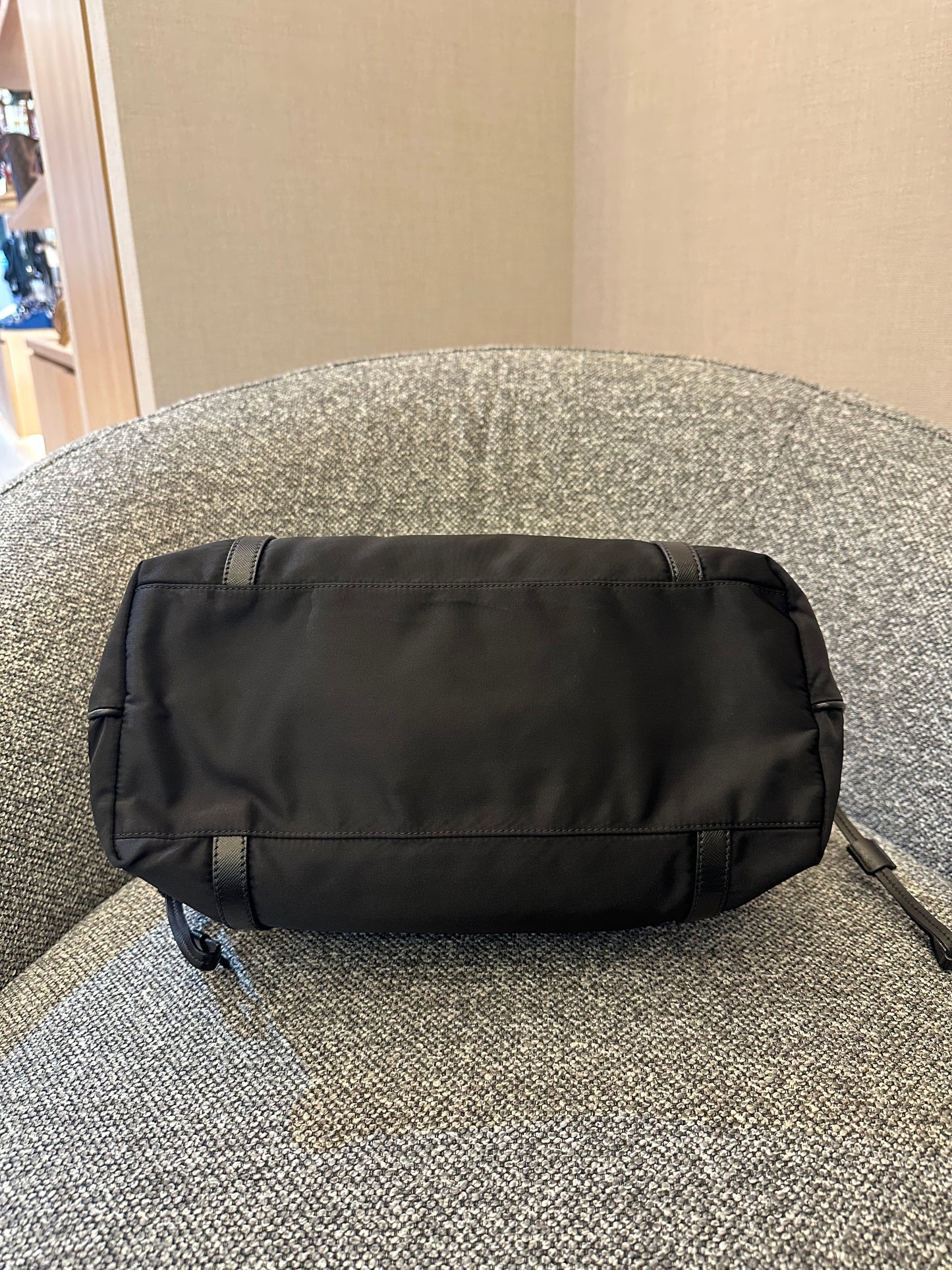 Prada Tote Bag in Black Tessuto Nylon and Leather