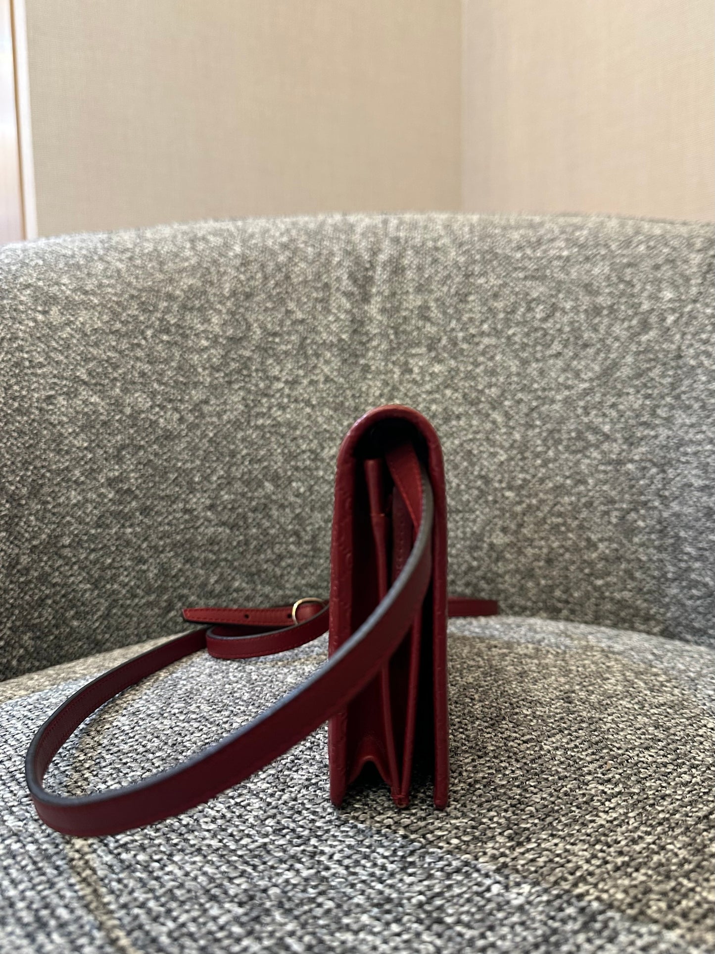 Gucci Microgussimina Continental Flap Wallet in Red Leather