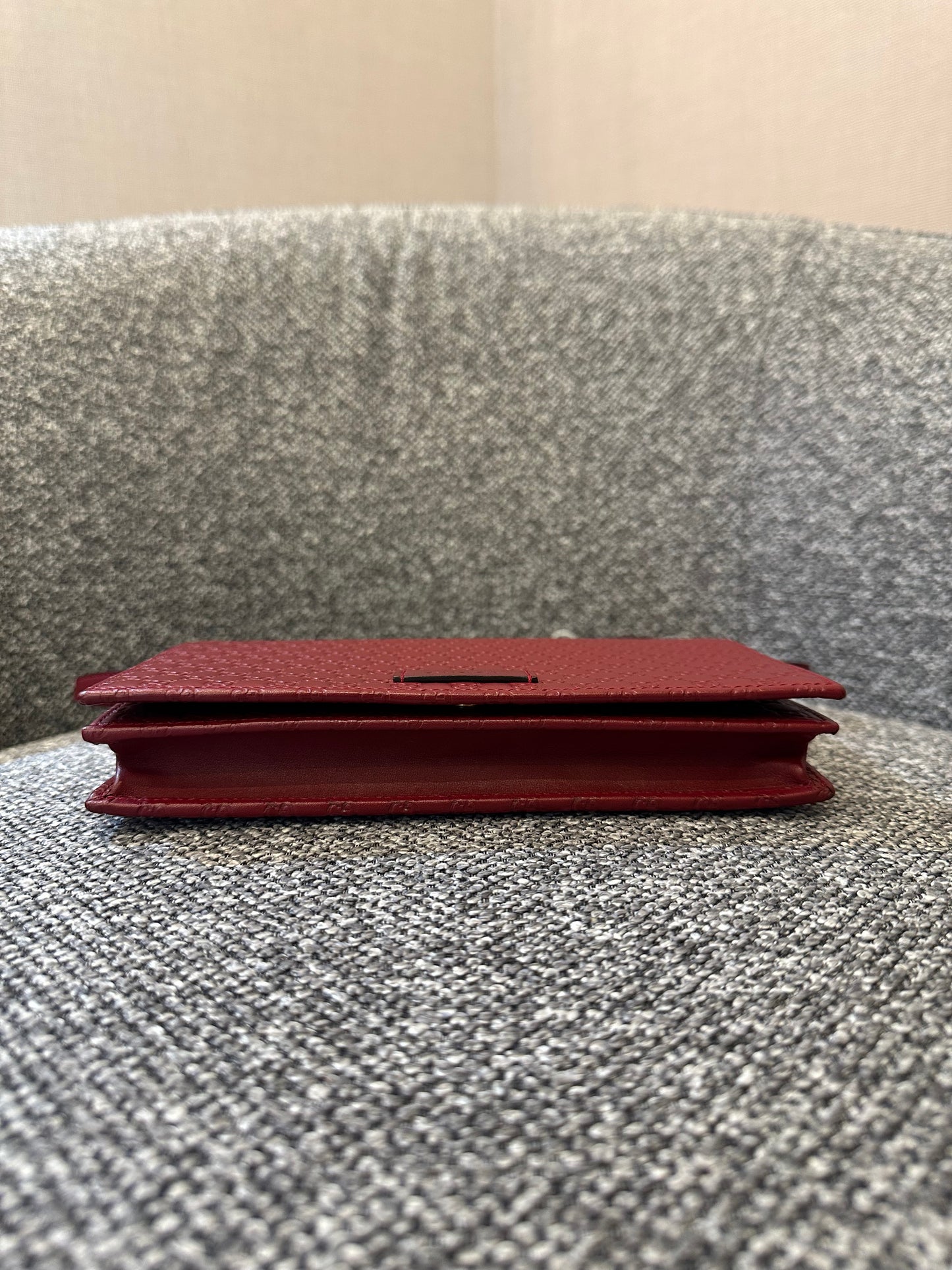 Gucci Microgussimina Continental Flap Wallet in Red Leather